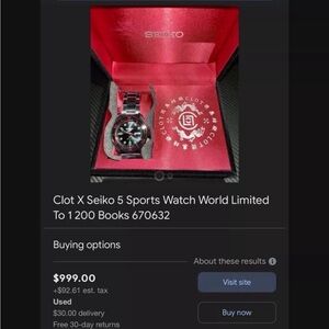 Seiko - CLOT limited edition SEIKO 5
SPORTS WATCH